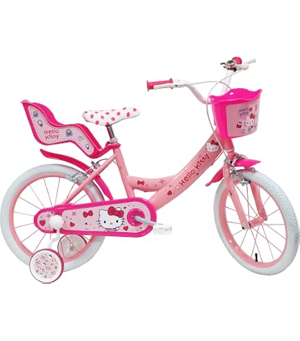 Hello Kitty - Bicicletta Bambina, Rosa Fuxia, Misura 14